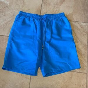 NEW Kirkland Signature Men's Swim Back Pocket Shorts Swimming Pool Blue Medium